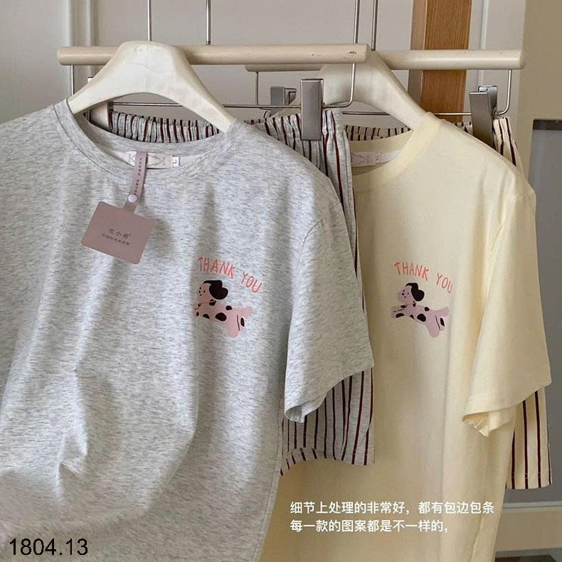 26HA1804.13 - BỘ COTTON HOẠT HÌNH MẶC NHÀ CHO NỮ