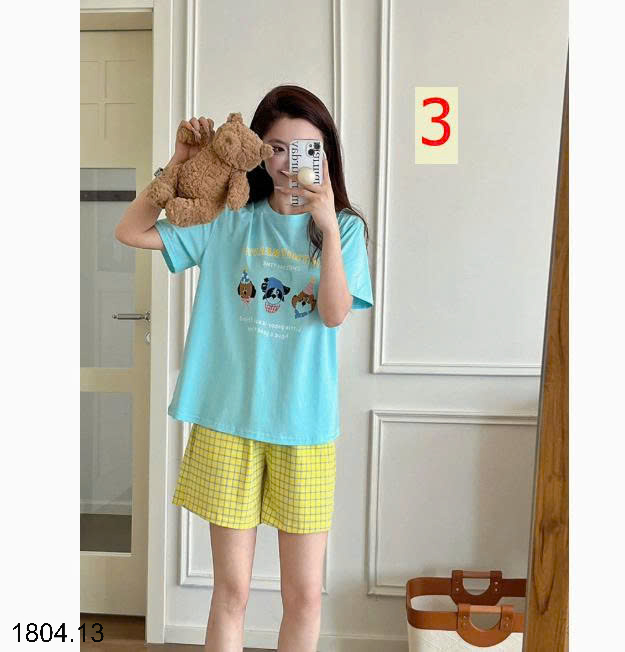 26HA1804.13 - BỘ COTTON HOẠT HÌNH MẶC NHÀ CHO NỮ