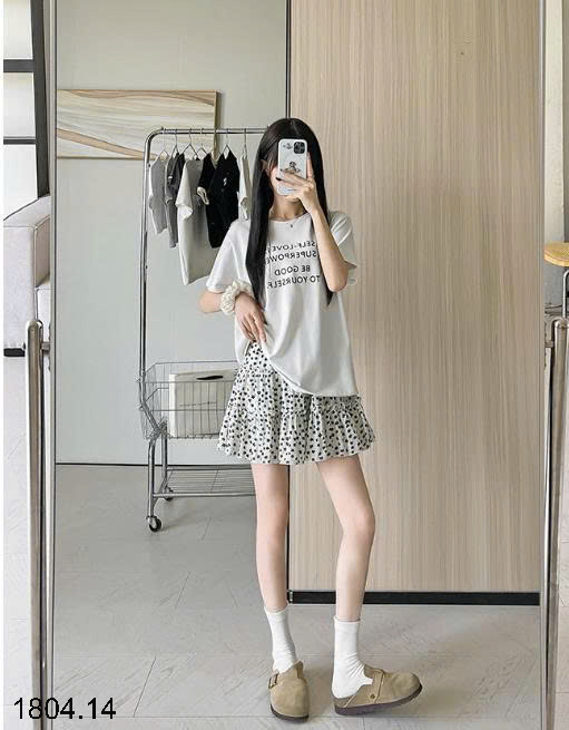 26HA1804.14 - CHÂN VÁY BABYDOLL HOA NHÍ NỮ