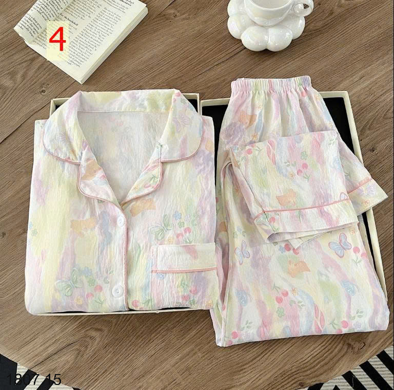 26HA1807.15 - SET BỘ PIZAMA DÀI TAY BÔNG MÂY NỮ