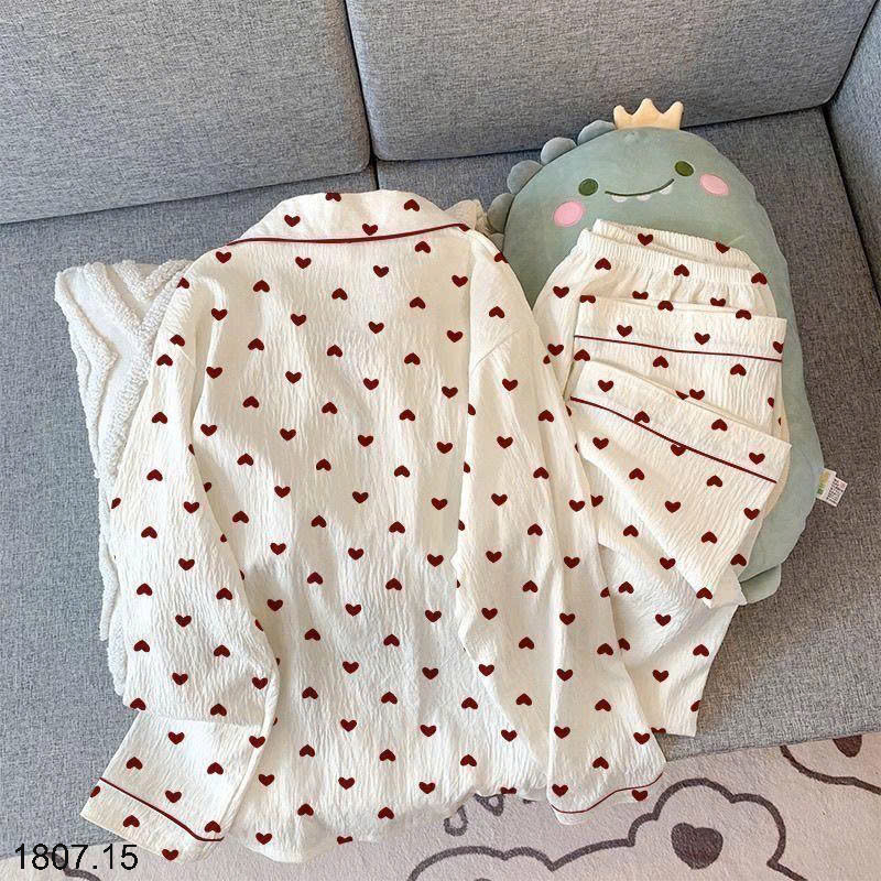 26HA1807.15 - SET BỘ PIZAMA DÀI TAY BÔNG MÂY NỮ