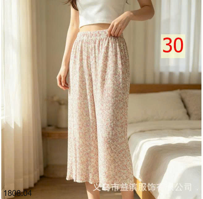 26HA1808.04 - SET 2 QUẦN HOA TĂM LẠNH CHO NỮ