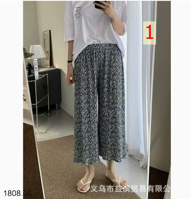 26HA1808.04 - SET 2 QUẦN HOA TĂM LẠNH CHO NỮ