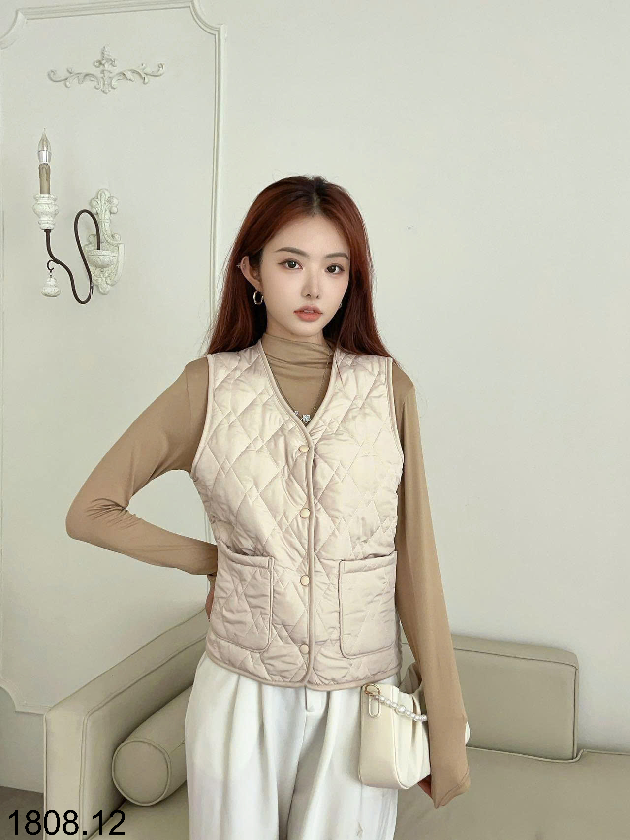 26HA1808.12 - ÁO GILE TRẦN TRÁM CHO NỮ