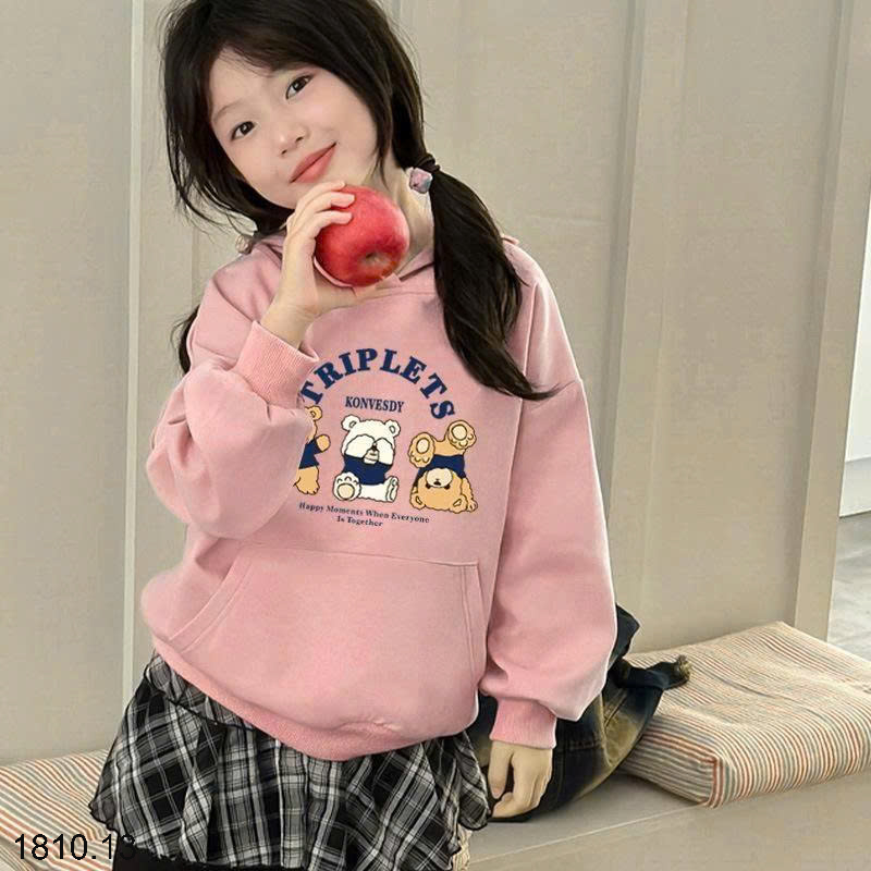26HA1810.13 - ÁO NỈ HODDIE MŨ TRÙM ĐẦU CHO BÉ