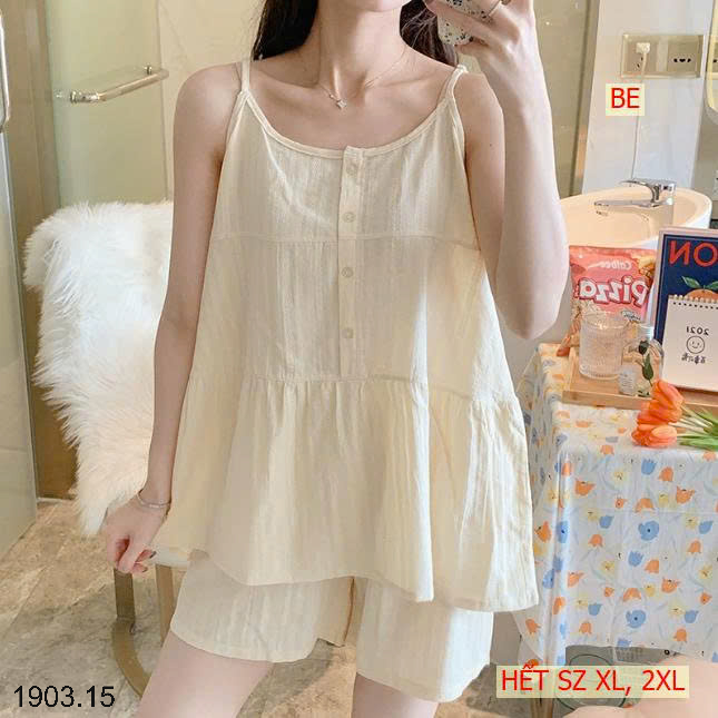 26HA1903.15 - BỘ NỮ 2 DÂY MẶC NHÀ