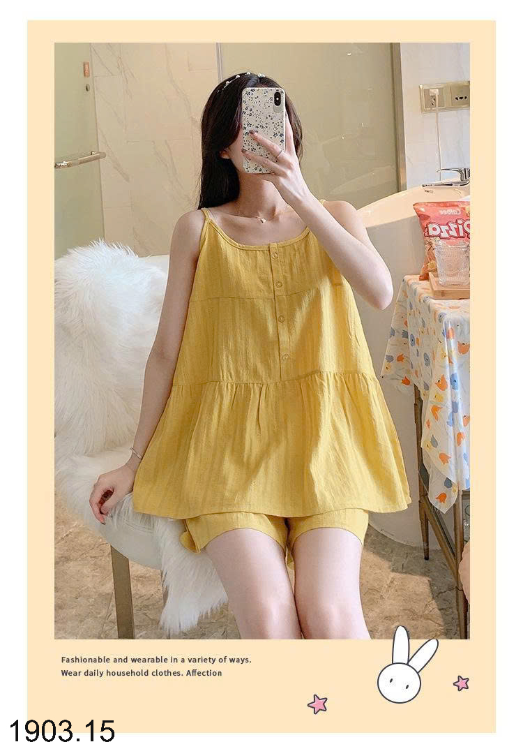 26HA1903.15 - BỘ NỮ 2 DÂY MẶC NHÀ