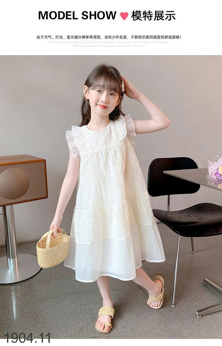 26HA1904.11 - VÁY TAY VIỀN BÈO SIZE ĐẠI BÉ GÁI