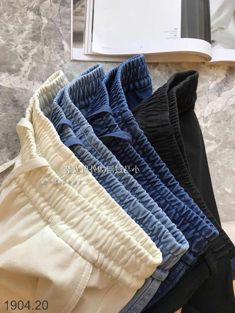 26HA1904.20 - QUẦN SHORT JEAN CẠP CHUN CHO NỮ