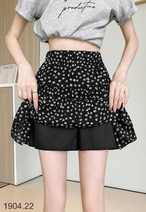 26HA1904.22 - CHÂN VÁY BABYDOLL HOA NHÍ NỮ