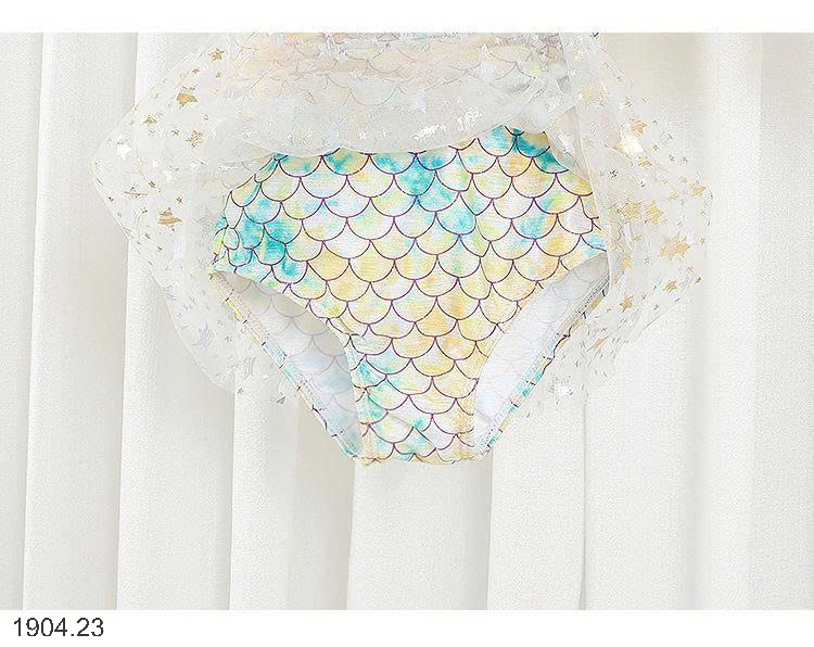 26HA1904.23 - SET BIKINI TIÊN CÁ BÉ GÁI KÈM MŨ