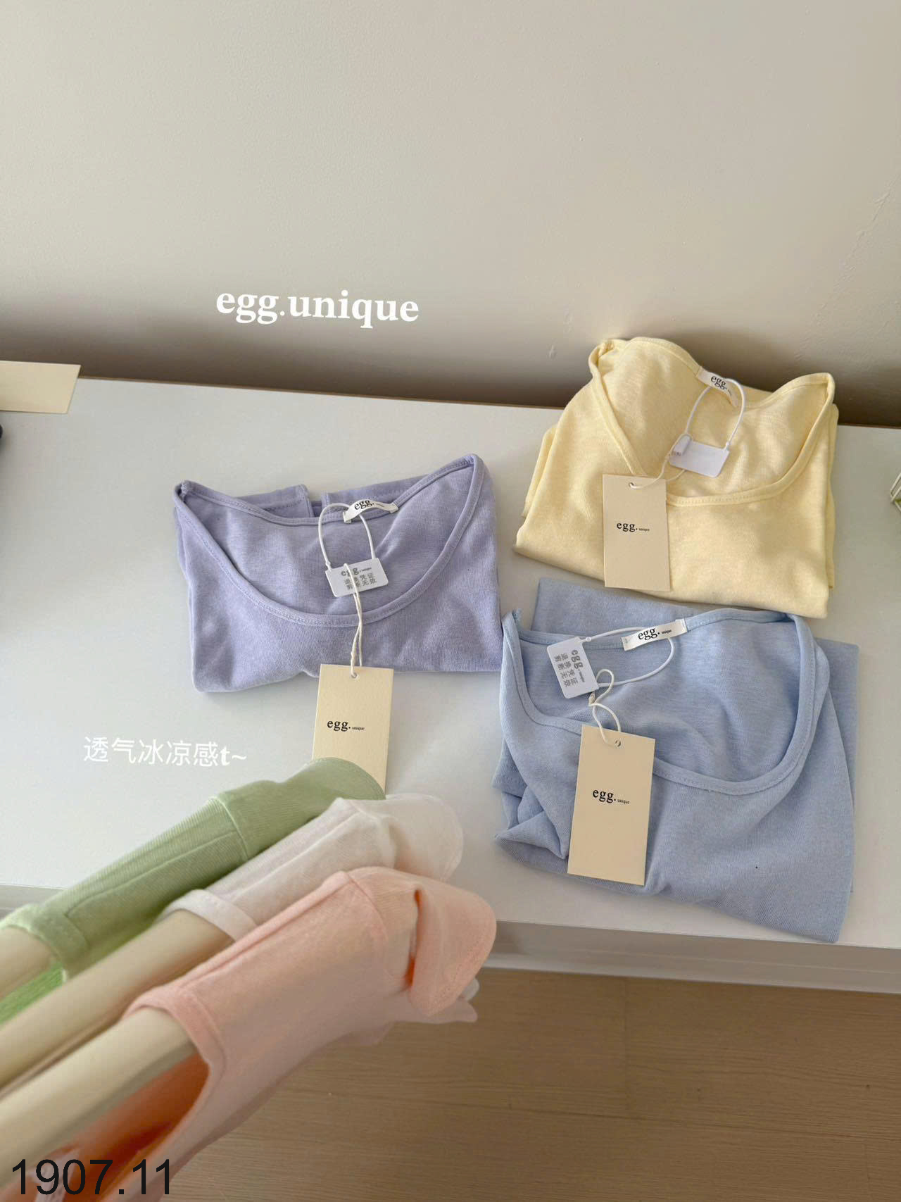26HA1907.11 - ÁO THUN CỘC TAY CỔ TRÒN EGG