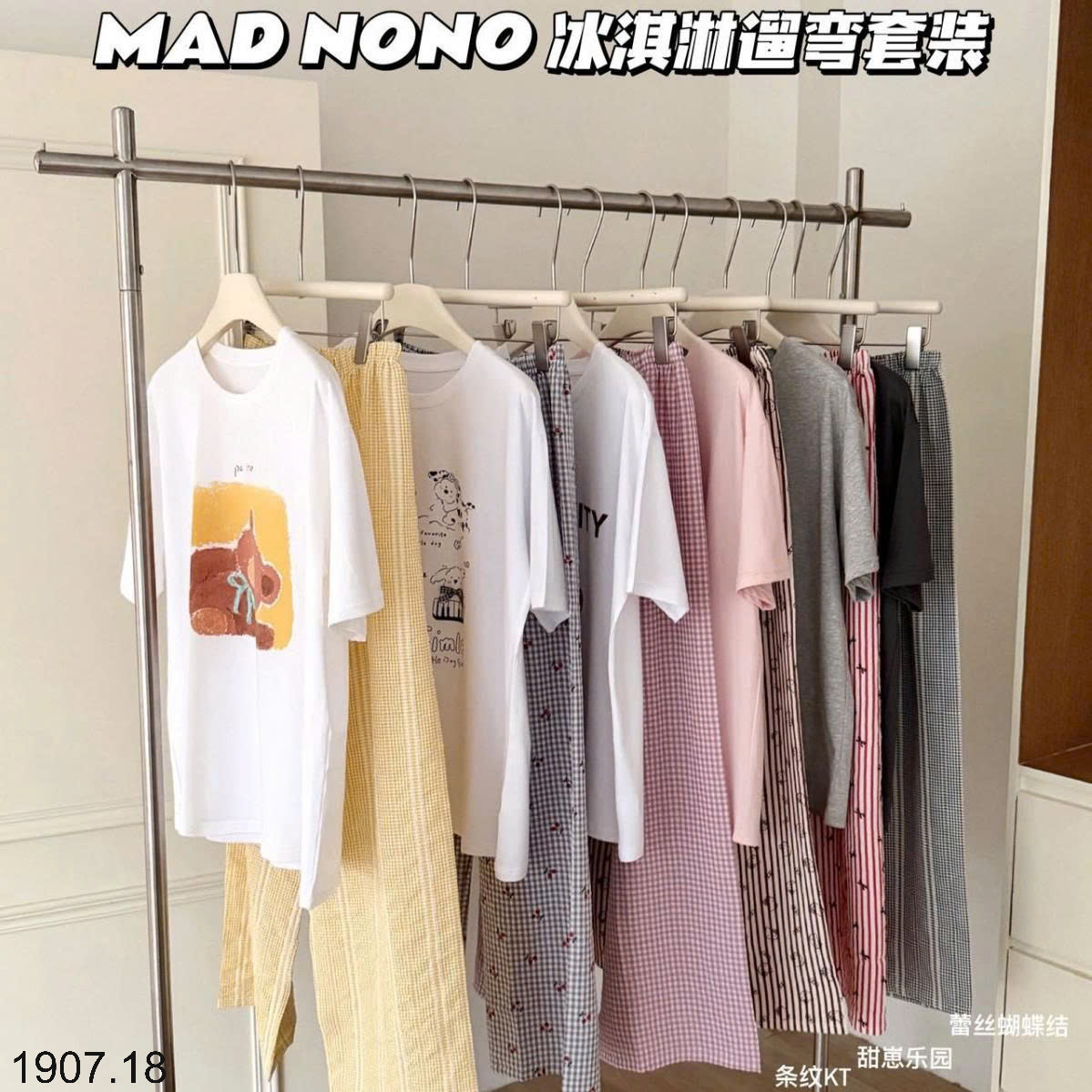 26HA1907.18 - BỘ MẶC NHÀ QUẦN DÀI HÀN QUỐC MAD NONO