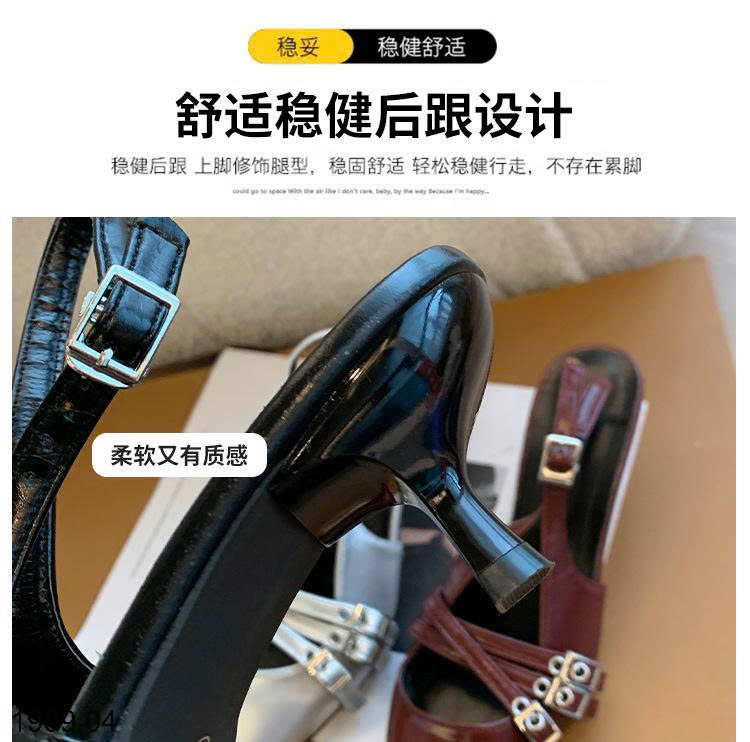 26HA1909.04 - GIÀY SANDAL MŨI NHỌN ĐẾ THẤP