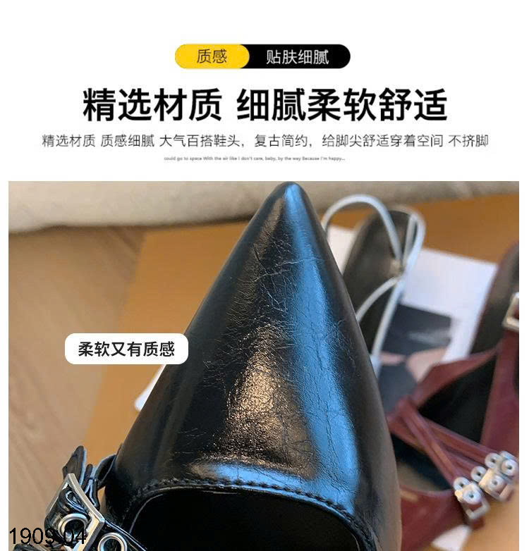 26HA1909.04 - GIÀY SANDAL MŨI NHỌN ĐẾ THẤP