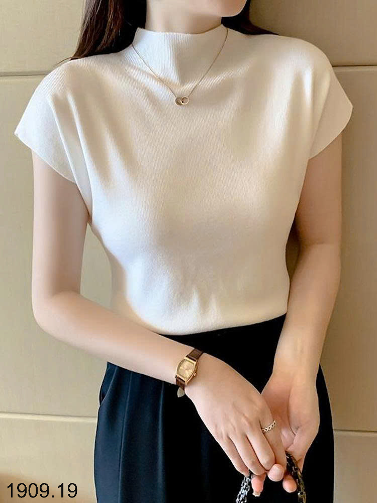 26HA1909.19 - SET 2 ÁO LEN NGẮN TAY CAO CỔ