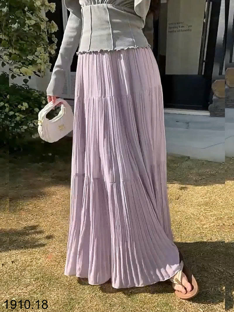 26HA1910.18 - CHÂN VÁY MID VOAN TẦNG ANNA