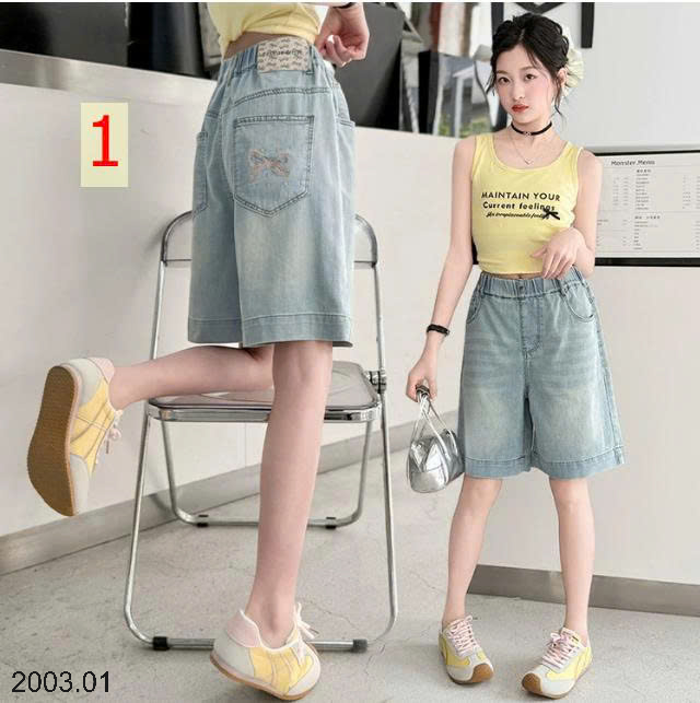 26HA2003.01 - QUẦN SHORT JEAN BÉ GÁI SIZE ĐẠI