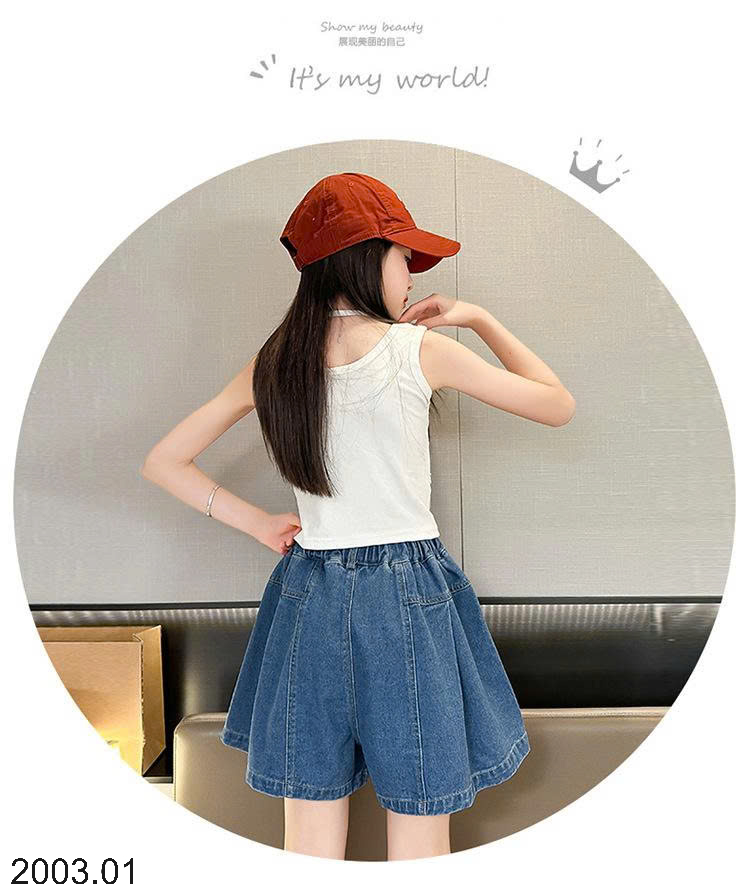 26HA2003.01 - QUẦN SHORT JEAN BÉ GÁI SIZE ĐẠI