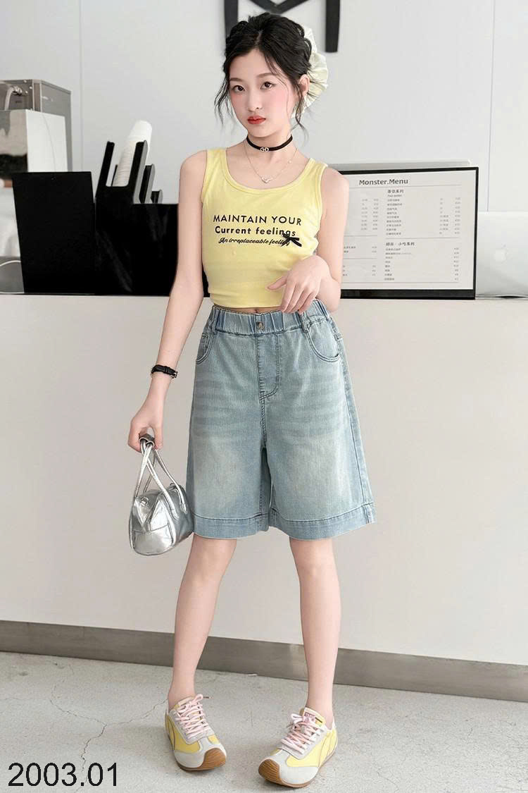 26HA2003.01 - QUẦN SHORT JEAN BÉ GÁI SIZE ĐẠI