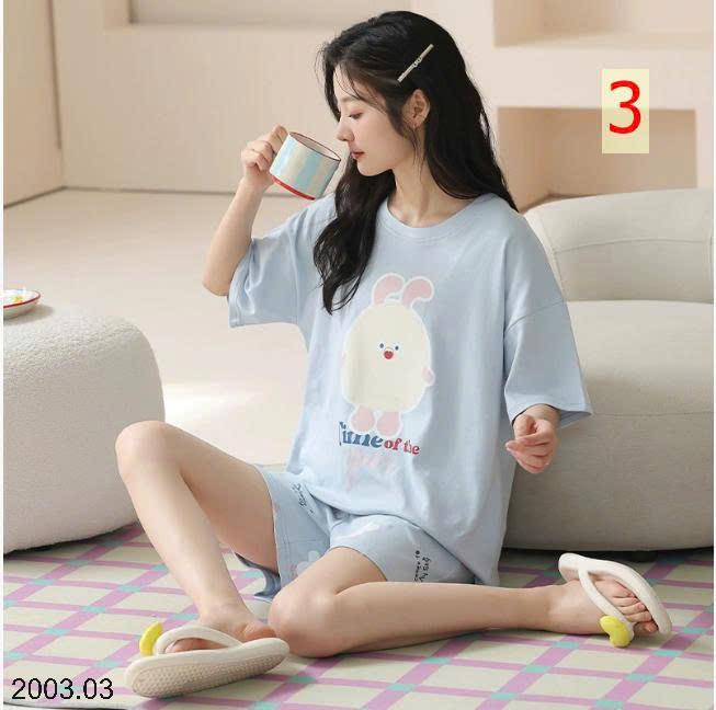 26HA2003.03 - BỘ CỘC TAY COTTON NGUYÊN CHẤT CHO NỮ
