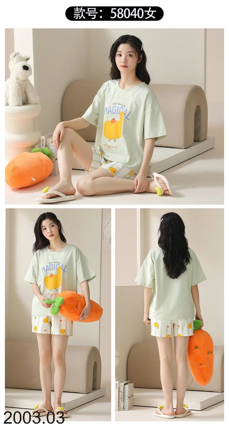 26HA2003.03 - BỘ CỘC TAY COTTON NGUYÊN CHẤT CHO NỮ