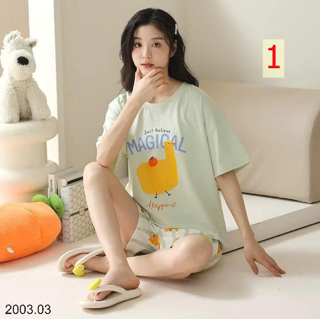 26HA2003.03 - BỘ CỘC TAY COTTON NGUYÊN CHẤT CHO NỮ
