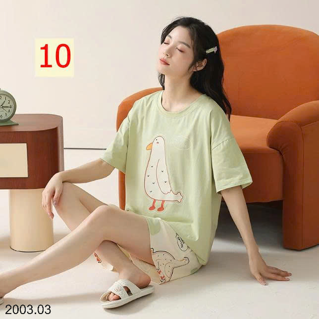 26HA2003.03 - BỘ CỘC TAY COTTON NGUYÊN CHẤT CHO NỮ