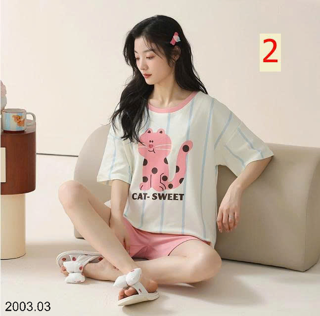26HA2003.03 - BỘ CỘC TAY COTTON NGUYÊN CHẤT CHO NỮ