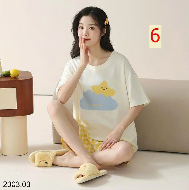 26HA2003.03 - BỘ CỘC TAY COTTON NGUYÊN CHẤT CHO NỮ