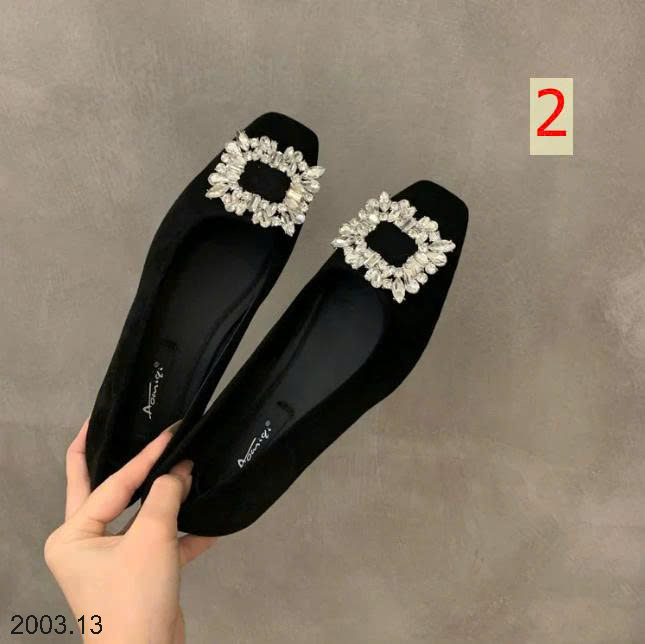 26HA2003.13 - GIÀY BỆT KHÓA VUÔNG ĐÍNH ĐÁ