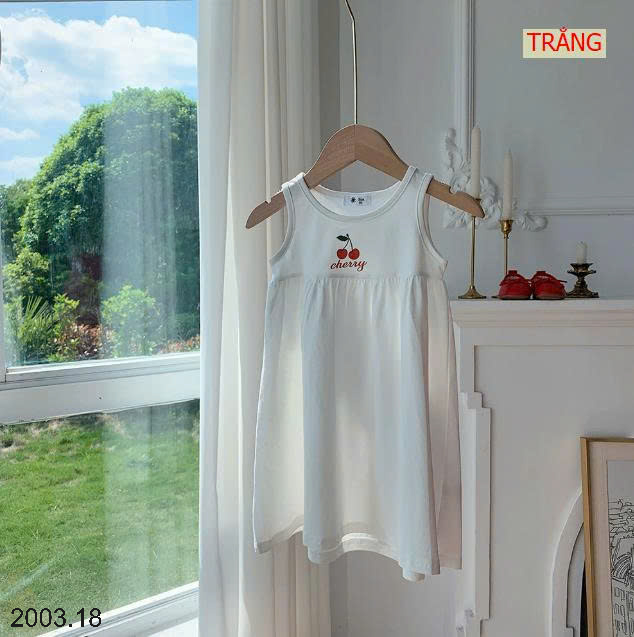 26HA2003.18 - VÁY BA LỖ COTTON HOA QUẢ BÉ GÁI
