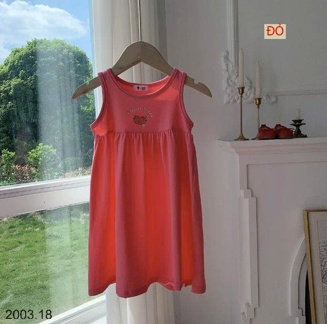 26HA2003.18 - VÁY BA LỖ COTTON HOA QUẢ BÉ GÁI