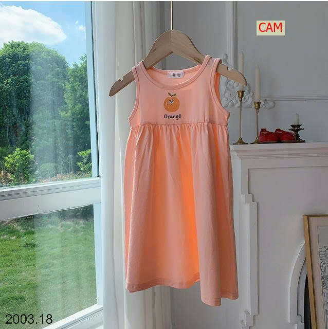 26HA2003.18 - VÁY BA LỖ COTTON HOA QUẢ BÉ GÁI