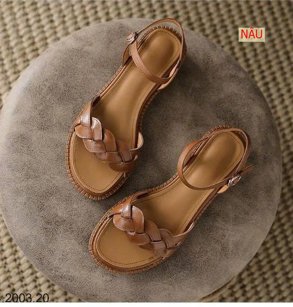 26HA2003.20 - SANDAL ĐẾ THẤP QUAI TẾT