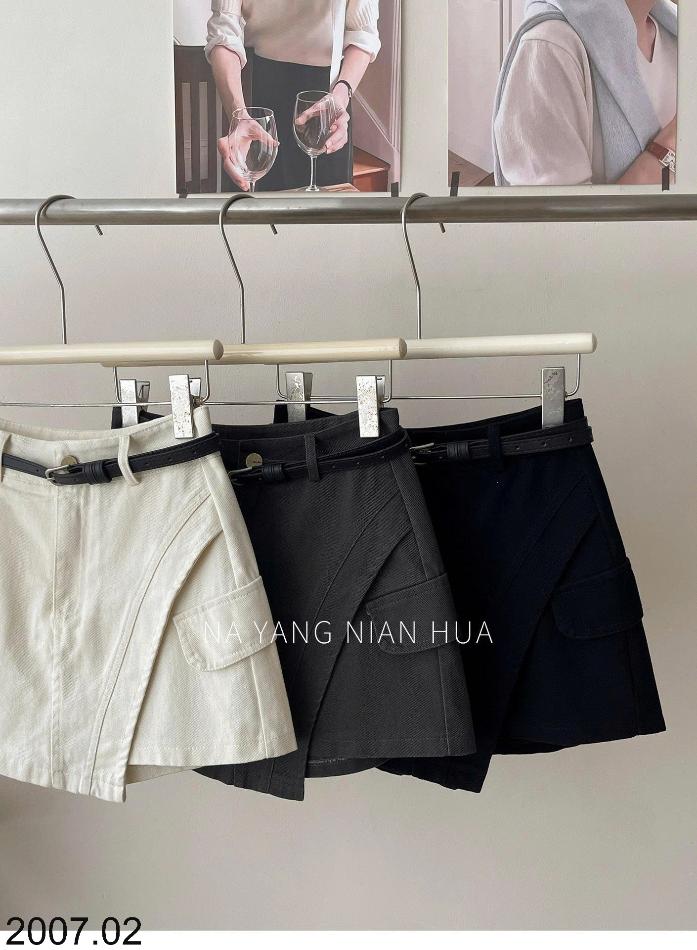 26HA2007.02 - QUẦN GIẢ VÁY DEMIN CHỮ A DÁNG NGẮN