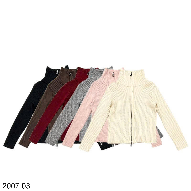 26HA2007.03 - ÁO KHOÁC CARDIGAN DỆT KIM CỔ CAO BÉ GÁI