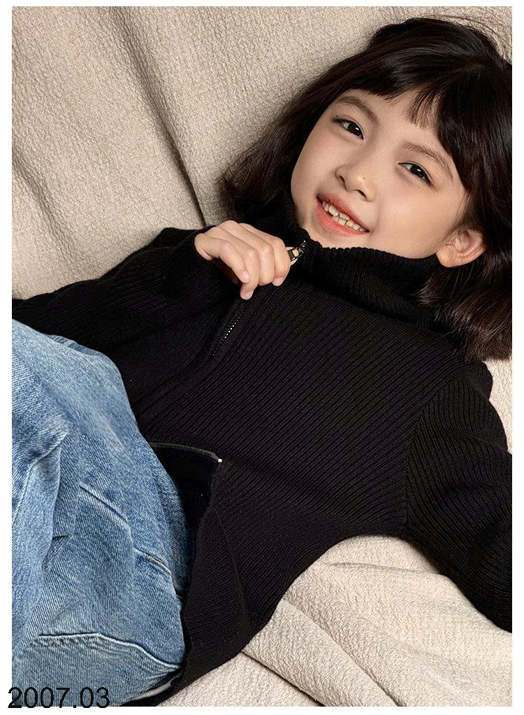 26HA2007.03 - ÁO KHOÁC CARDIGAN DỆT KIM CỔ CAO BÉ GÁI