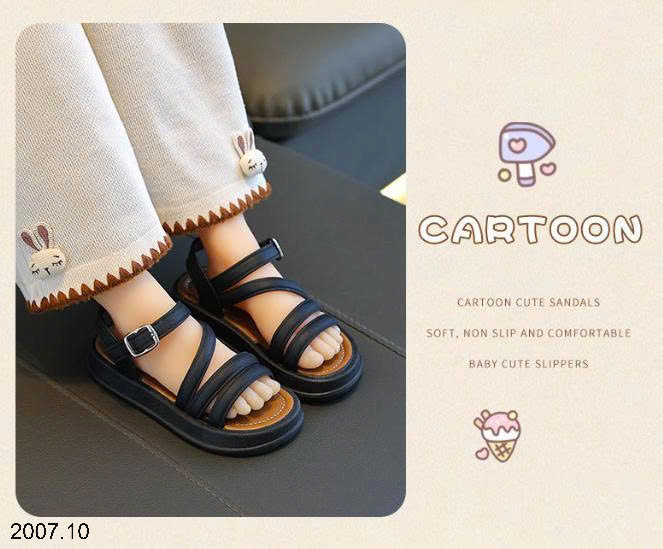 26HA2007.10 - SANDAL DÂY CHỐNG NƯỚC BÉ GÁI