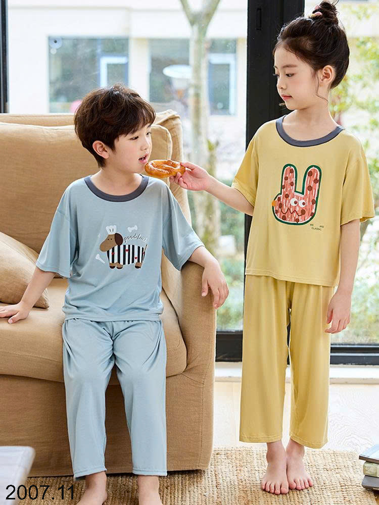 26HA2007.11 - BỘ THUN LẠNH PETTIT QUẦN DÀI ÁO CỘC CHO BÉ