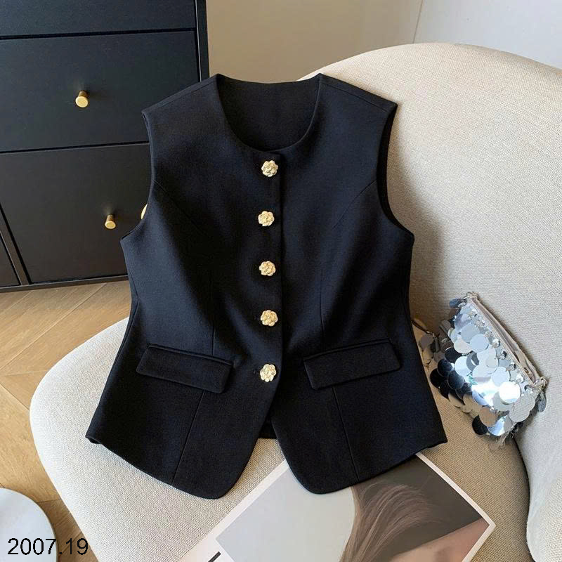 26HA2007.19 - ÁO VEST ĐEN SÁT NÁCH CHO NỮ