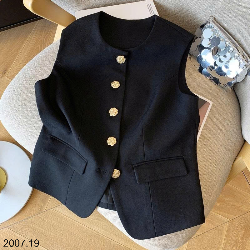 26HA2007.19 - ÁO VEST ĐEN SÁT NÁCH CHO NỮ