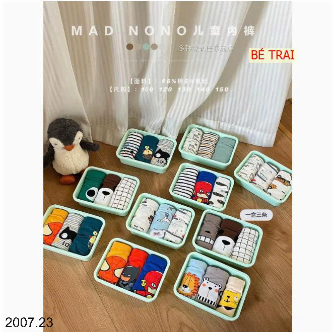 26HA2007.23 - HỘP 3 QUẦN CHÍP CHO BÉ HÃNG MAD NONO