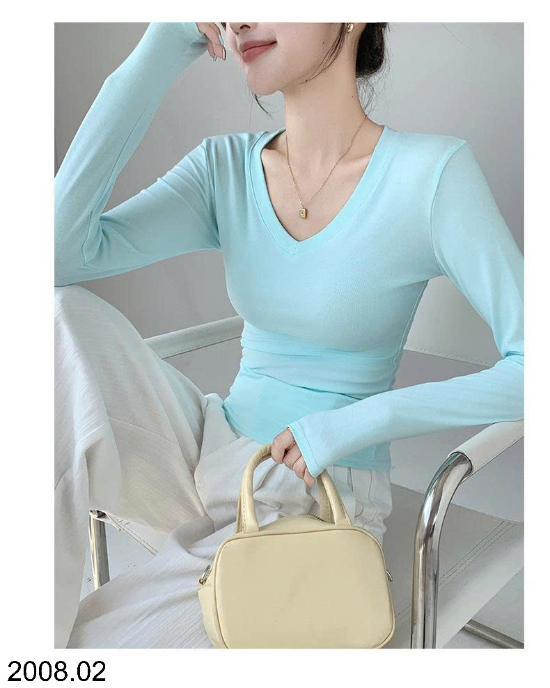 26HA2008.02 - ÁO THUN NỮ CỔ V