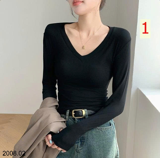 26HA2008.02 - ÁO THUN NỮ CỔ V