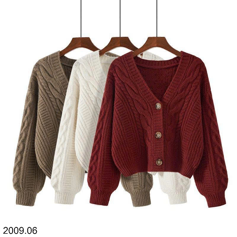 26HA2009.06 - ÁO KHOÁC CARDIGAN CỔ CHỮ V DÁNG RỘNG