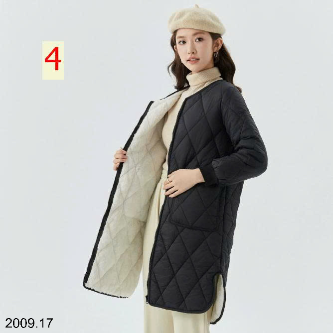 26HA2009.17 - ÁO PHAO TRẦN TRÁM DÁNG DÀI KHÔNG CỔ