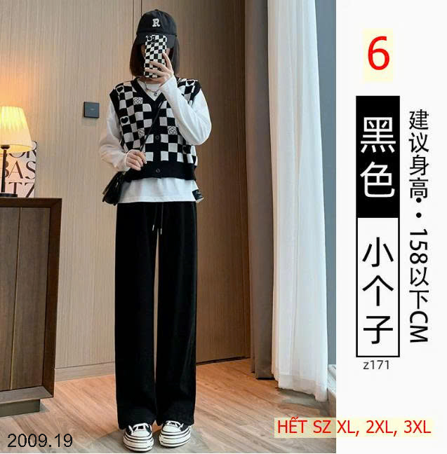 26HA2009.19 - QUẦN NHUNG TĂM ỐNG RỘNG LƯNG CAO