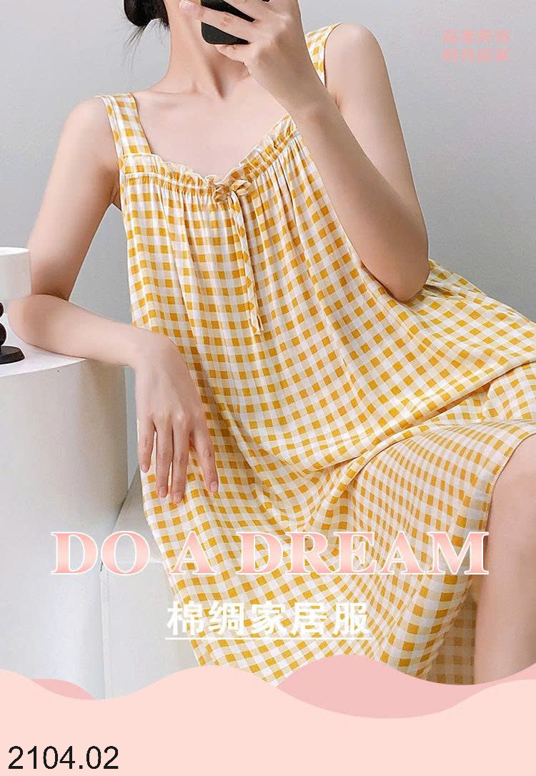 26HA2104.02 - VÁY LANH LỤA HAI DÂY BẢN TO