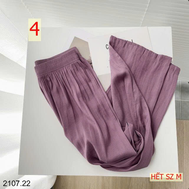 26HA2107.22 - QUẦN ỐNG RỘNG TƠ LỤA MỀN MÁT